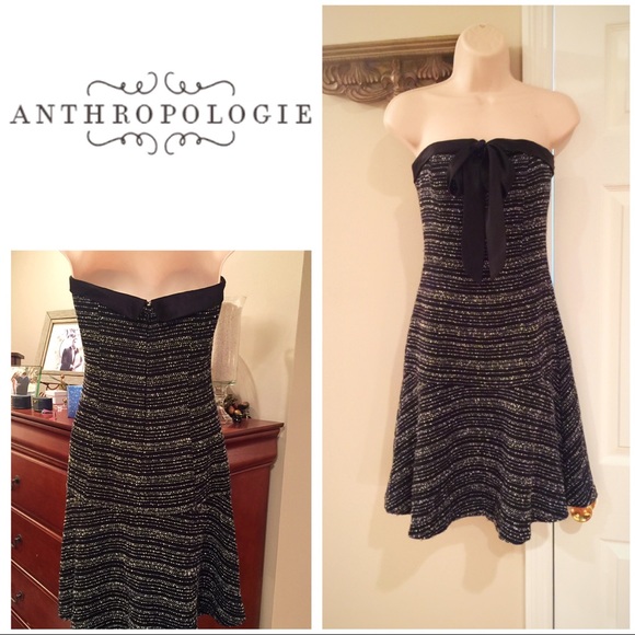 Anthropologie Dresses & Skirts - Anthropologie Molly black & white strapless dress